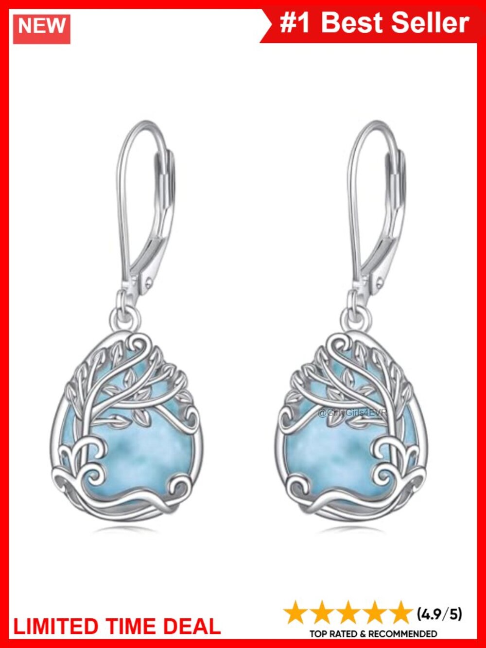 Moonstone Filigree Drop Dangle Teardrop Earrings 925 Sterling Silver Leverback